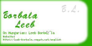 borbala leeb business card